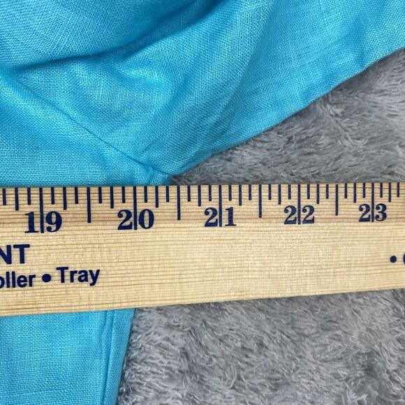 Guru NYC Tunic Shirt Women Medium Blue Pink European Linen - Picture 10 of 13